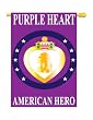 Purple Hearts Flag Indoor/Outdoor 28" x 44"