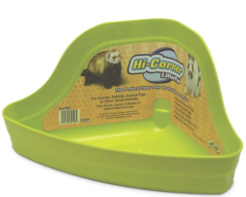Super Pet Ferret Hi-Corner Litter Pan, Colors Vary