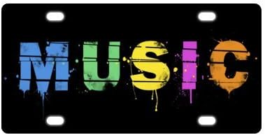 Music License Plate with Vivid color and Detail Images-12" X 6" inches