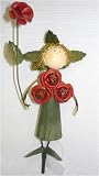 Red Roses Metal Garden Fairy Gift Stake