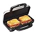 Proctor Silex Deluxe Hot Sandwich Maker With Easy-Clean Durable PFAS-Free Nonstick Ceramic Plates, Fits up to 2 Grilled Cheese, Ruebens, Tortas or Subs, Stainless Steel (25415MN)