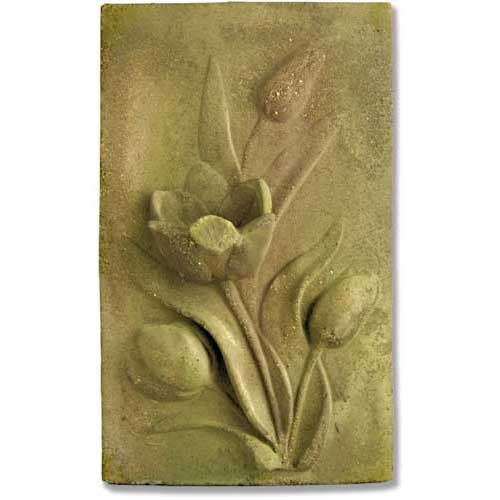 Orlandi Statuary Tulip Plaque Garden Wall Decor, Finish: Cathedral White (OK Outdoors)