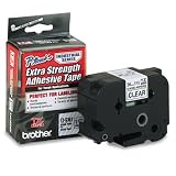 BROTHER INTERNATIONAL CORP / BRTTZS161 / TZ Extra-Strength Laminated Adhesive Tape, 1-1/2w, Black on Clear / Sold as 1 EA