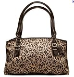 NEW AUTHENTIC COACH MADISON OP ART OCELOT SMALL EVENING DEMI BAG (Multi/Gold)