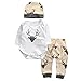 Gotd 3pc Newborn Baby Boys Girl Elk Romper Tops Bodysuit Pants Hat Clothes (12-18 Months, White)
