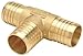 Tee, Low Lead Brass, PEX, 2" Tube