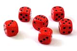 6 Wuerfel von Chessex - 16mm FIRE