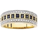 PRE-HOLIDAY SALE!!! 10% OFF 14K Yellow Gold Sapphire and Diamond Ring/Anniversary Band