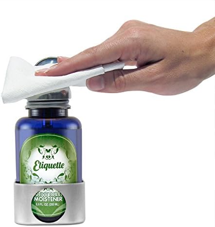 Toilet Paper Moistener Solution for Organic-based Natural Flushable Wet Wipes with our Unique Single-handed Dispenser, organic aloe, vitamins A,E,C &amp; more; for men &amp; women by Etiquette [Blue]