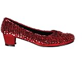 Red Flat Sequin Shoe (Child Medium) (Clown)