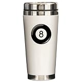 Ceramic Travel Drink Mug 8 Ball Pool Billiards