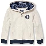 THE CHILDREN'S PLACE(ザ・チルドレンズプレイス) アクティブフェアアイルフリースラインドバーシティジップアップフード アッシュ アウターパーカー 14歳【並行輸入】