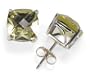 Sterling Silver Lime Quartz Stud Earrings