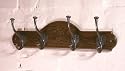 Deluxe Oak Hat and Coat Hook Rack with 4 Cast Iron Hooks