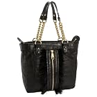 Badgley Mischka Micol Croc-Embossed Medium Tote