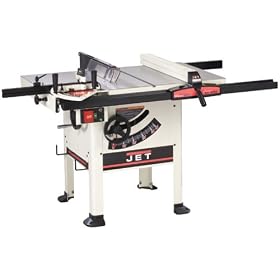 JET 708777K JWSS-10SPF Supersaw 10-Inch Left Tilt 1-3/4 Horsepower Intermediate Saw with 30-Inch Xacta Fence, Sliding Table, and 2 Cast Iron Extension Wings, 115/230-Volt 1 Phase