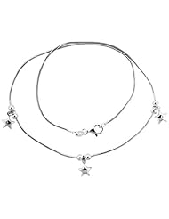 Sterling Silver Necklace / Bracelet with Three 1/4" Star Pendants