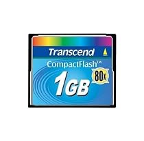 Transcend TS1GCF80 1GB 80x Type I Compact Flash Card