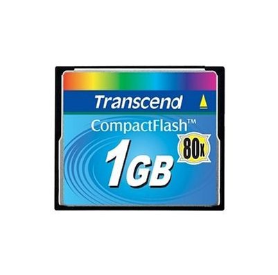 Transcend TS1GCF80 1GB 80x Type I Compact Flash Card