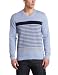Kenneth Cole Men's V-Neck Printed Stripe Sweater Kenneth Cole Men's V-Neck Printed Stripe Sweater