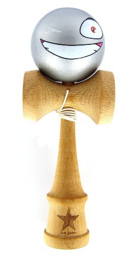 Super Kendama With Silver Face Ball And Extra String