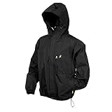 Frogg Toggs Men's Toad Rage II Jacket, Black with Lime Zip, Medium