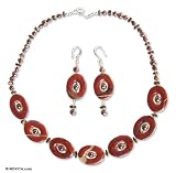 Pearl and jasper jewelry set, 'Stellar' 17.3