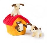 Zippy Burrow Dog House - Squeaker Plush Dog Toy
