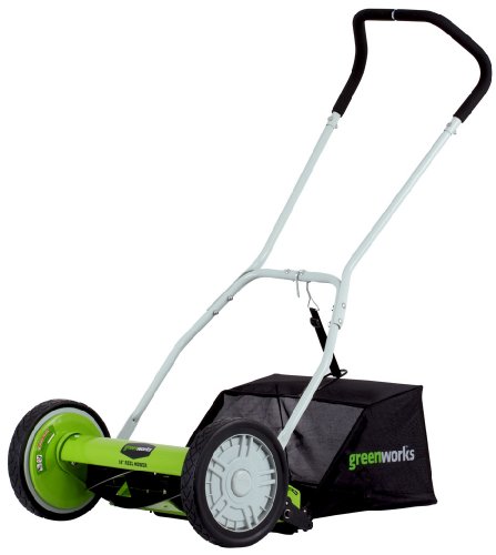 Greenworks 25052 16-Inch 4-Blade Push Reel Lawn Mower With Grass Catcher Greenworks 25052 16-Inch 4-Blade Push Reel Lawn Mower With Grass Catcher