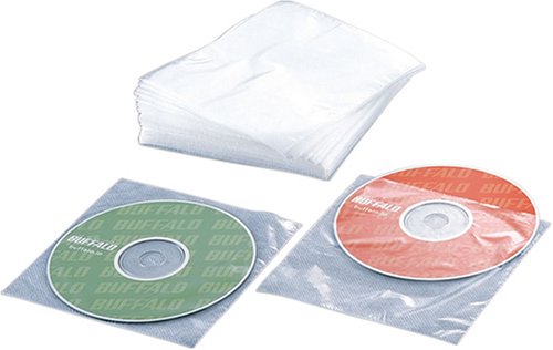 バッファロー 不織布片面 CD/DVDケース 50枚 BCD-CS01/50WH