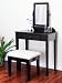Frenchi Furniute Espresso Finish Wood 3 Pc Vanity Set