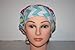 Surgical Scrub Hat Chef Vet Nurse Cap Aqua Chevron Pink Yellow Fitted Feminine