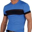 Sky T-Shirt Mesh Insert Men's Top By Gregg Homme