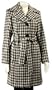 AK Anne Klein Women's Single Breasted Belted Walker Coat