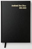 academic year diary 2012 - 2013 week to view 18 months - hard back case bound black cover WTV - for homework/student/school/college