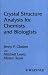 Search : Crystal Structure Analysis for Chemists and Biologists (Methods in Stereochemical Analysis)
