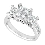 Three-Stone Multi-Princess Diamond Ring 2ctw