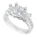 Three-Stone Multi-Princess Diamond Ring 1ctw