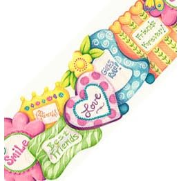 Friends Pictures - Girls Wall Paper Border