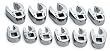 SK 4511 SuperKrome 11 Piece 3/8-Inch Drive 9-Millimeter to 19-Millimeter Flare Nut Crowfoot Wrench Set