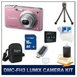 Cheap Panasonic LUMIX DMC-FH3 Digital Camera (Pink), 14 MP, 5x Wide Angle Optical Zoom Lens, 2.7