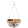 Esschert Design USA Ceramic Hanging Basket-Blue/White
