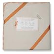 SwaddleDesigns Organic Ultimate Receiving Blanket - Natural with Orange Trim