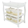 White Finish Sleigh Style Changing Table