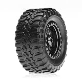 Desert Tire Set Mounted,Black Chrome(4): Micro DT
