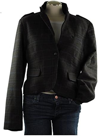 American Eagle Outfitters Womens Plaid One Button Blazer Jacket 915 Xs