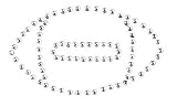 Clear Jeweled Spirit Marks Football