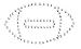 Clear Jeweled Spirit Marks Football