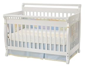 DaVinci Emily 4 in 1 Crib with Toddler Rail, White