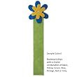Milano Flower Italian Patent Leather Bookmark, Surprise Color Combinations, 9 Inch